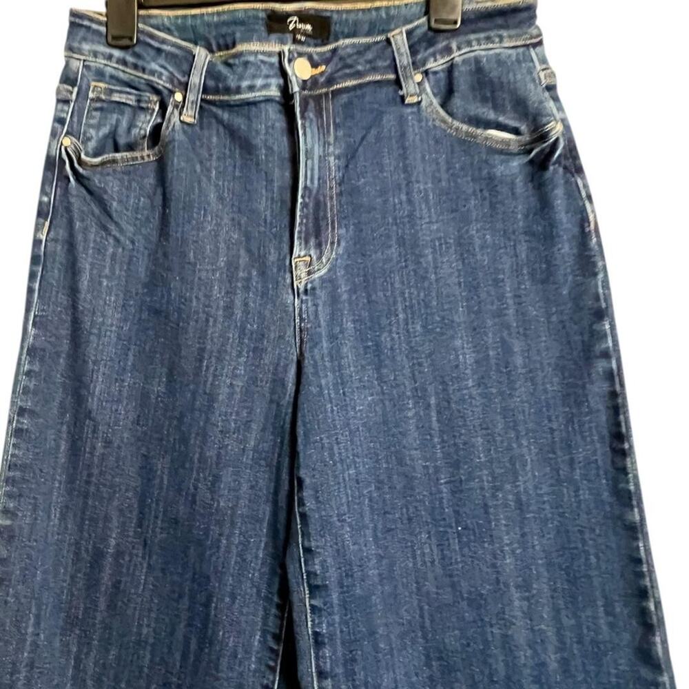 Denim by Laura Wide Leg Jeans Juniors 15/32 Blue Medium Wash Mid Rise Stretch - Picture 5 of 7